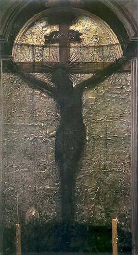 Leon Wyczolkowski Wawel Crucifix Sweden oil painting art
